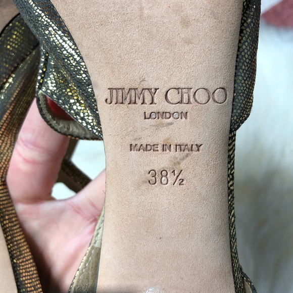 Jimmy Choo | Lang 100 Sandal Light Bronze 38.5 - Picture 7 of 13